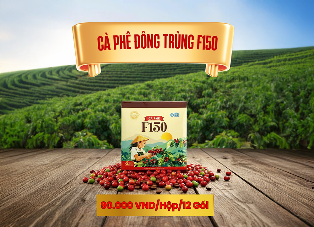 Cà phê đông trùng F150 hộp 12 gói