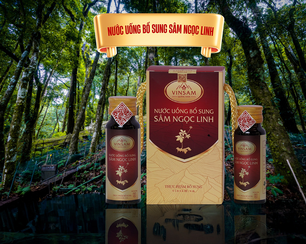 Nước uống bổ sung sâm Ngọc Linh set 4 chai 50ml